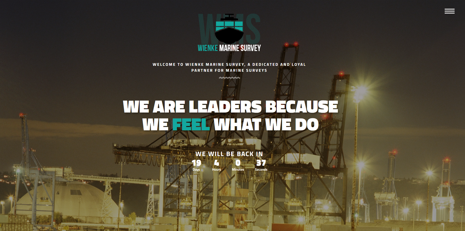 Nieuwe landingspage voor Wienke Marine Survey